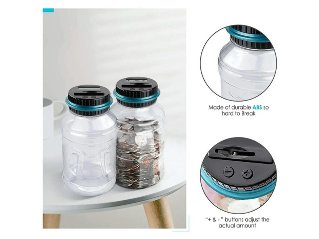 Digital Coin Counting Money Saving Box - LCD Electronic Piggy Bank for EURO Coins, Ideal Gift