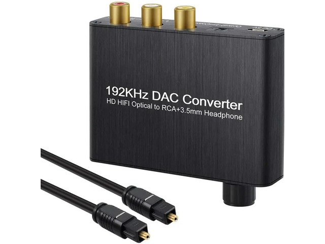 192Khz DAC Converter Digital To Analog Converter with Headphone Amplifier Built-In Bluetooth Receiver Music Player Durable