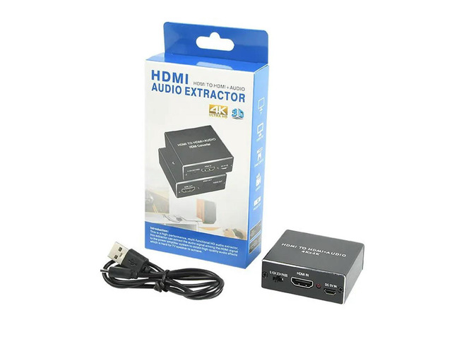 4K X 2K Video Audio Extractor HDMI-Compatible To 3.5MM Audio Converter SPDIF Optical TOSLINK Stereo Out Splitter Adapter