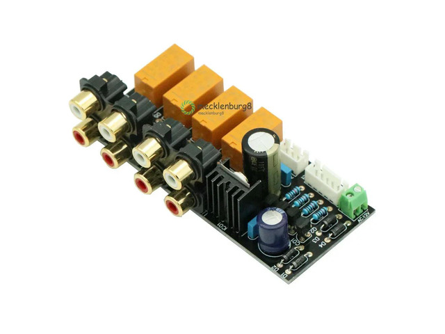 Double-sided 4 Channel Stereo Audio Input Signal Selector Relay Board Signal Switching Amplifier Board RCA For Speakers DIY