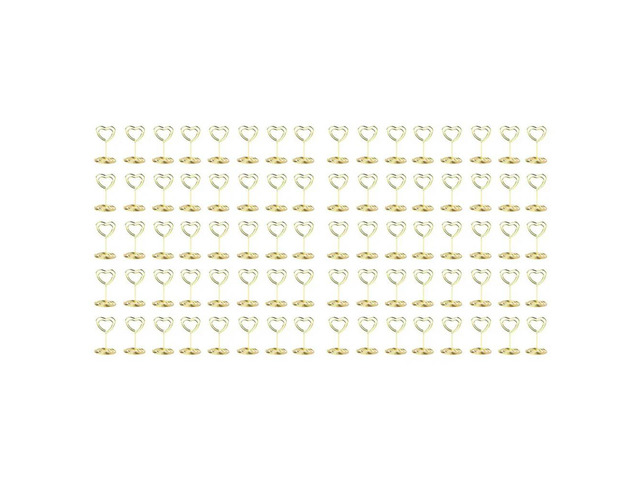 YM-80PCS Table Number Holders Place Card Holder Cards Stand Name Menu Clips, Table Sign Holders For Party Gold