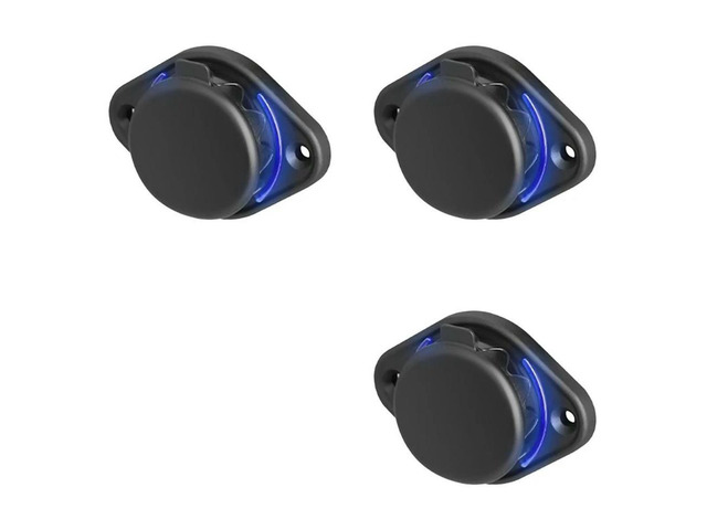 3X 12V 24V Car Boats Motorbike USB Type C Poweradapter Outlet Panel For Car, Motorbike, Bus, Rvs, Boats, And 12/24V