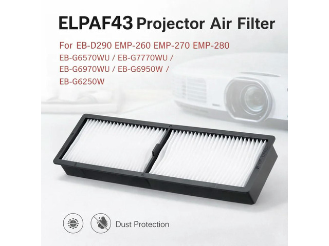 Projector Air Filter ELPAF43 V13H134A43 Replacement Filter Compatible with G6070W G6270W G6370 G6650WU G6800 G6900WU EH-LS100 Pr