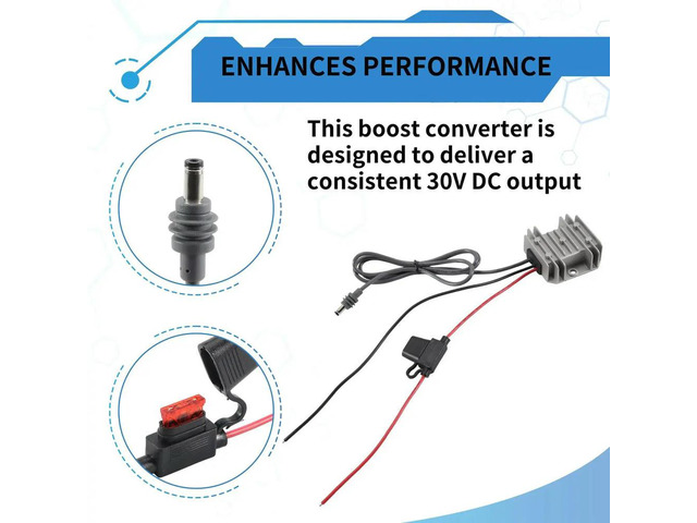 Mini 12V Adapter, DC 12V Power Cord Converter for Starlink Mini Power Supply Step Up to 30V 3.5A Conversion Kit DC Male