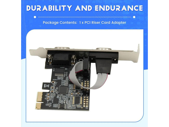 AX99100 Chipest RS232 Serial COM & DB25 Printer Parallel Port LPT to PCI Riser Card Adapter for Desktop PC