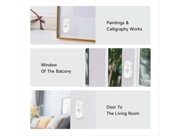 Vibration Sensor Alarm Vibration Detector Alert Real-Time Activity & Shock Detection Black