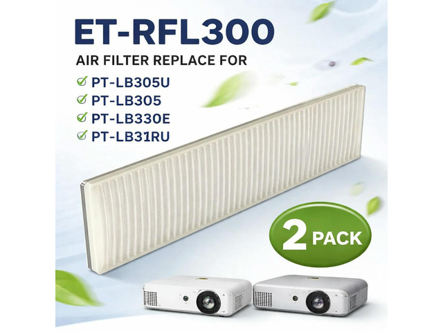 Air Filter Replacement for PT-LB305U/PT-LB305/PT-LB330E/PT-LB330U/PT-TW343RE/PT-TW371RU Projectors Compatible with ET-RFL300