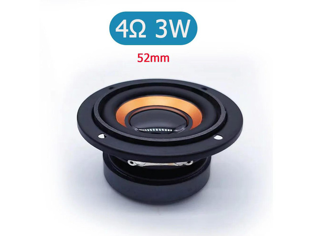 4Ohm 3W speaker 52mm reverse edge horn circular outer frame 64mm PU edge outer magnetic field 1pcs