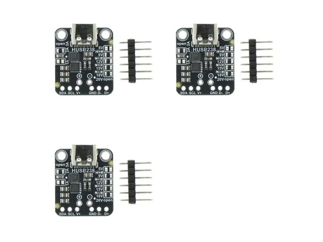 3X HUSB238 PD Decoy Module IIC Control Or Fixed Level Output USB Type CPD Sink