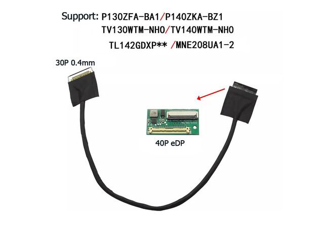 30P edp 0.4mm cable adapter P140ZKA-BZ1 TV140WTM-NH0 TL142GDXP10 30 0.4MM turn matebook
