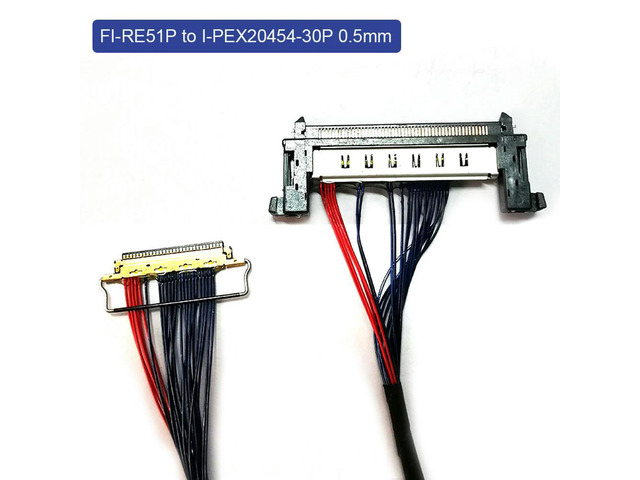 FI-RE51P to I-PEX20454-30P 0.5mm EDP Screen Cable 4Lane 4k Same Side
