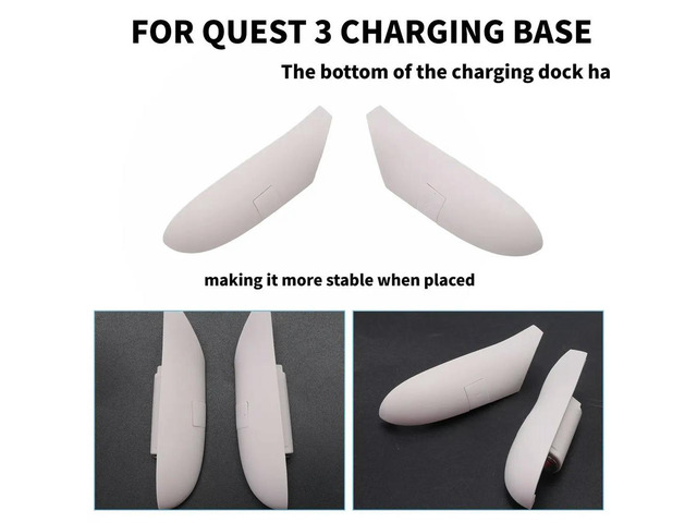 For Quest 3 /3s VR Helmet Charging Base Handle Contact Seat Charging with LED Light Bar Charging Base