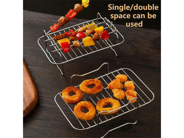 Hot Air Fryer Accessories Air Fryer Rack Airfryer Accessories for Ninja Double Chamber Airfryer