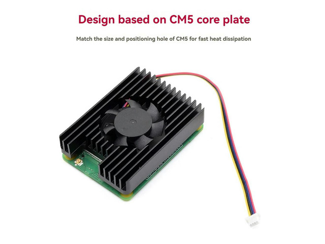 3007 Cooling Fan for Raspberry Pi Compute Module 5 5V 8000RPM PWM Radiator Aluminum Alloy Heat Sink for CM5