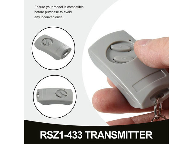 2pack Garage Door Opener Remote Control for EcoStar RSE2-433, RSC2-433, RSZ1-433, Handheld Transmitter 433MHz