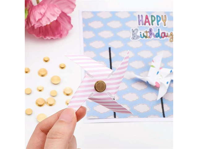 50Pcs Mini l Rotating Bearings for DIY Handmade Crafts Paper Cards Scrapbooking Cards 360Â°Rotation Smooth Spin