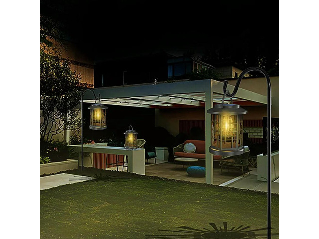 Solar Lanterns Waterproof, Upgraded Bright Hanging Solar Lights for Outside, for Garden Patio Yard Decorative