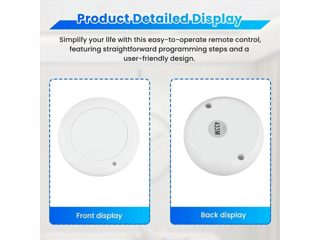 433Mhz Remote Control for Car Gate, Access Control, Switch, SOS Panic Button, and Doorbell