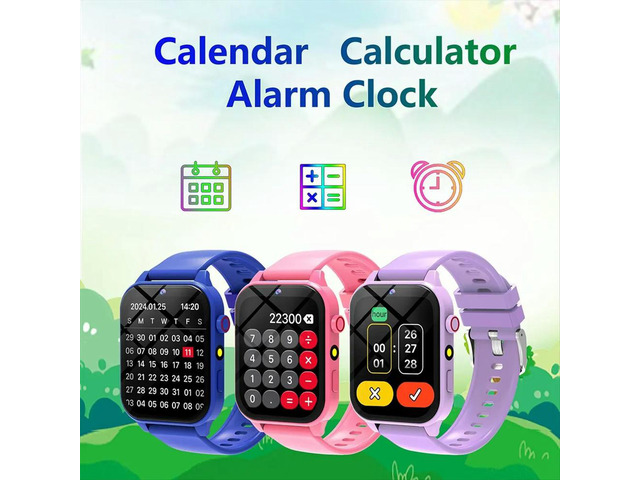 Children Study watch HD Camera Games Flashlight Sleep Monitoring Alarm Calculator Birthday Gift for Boys Girls D