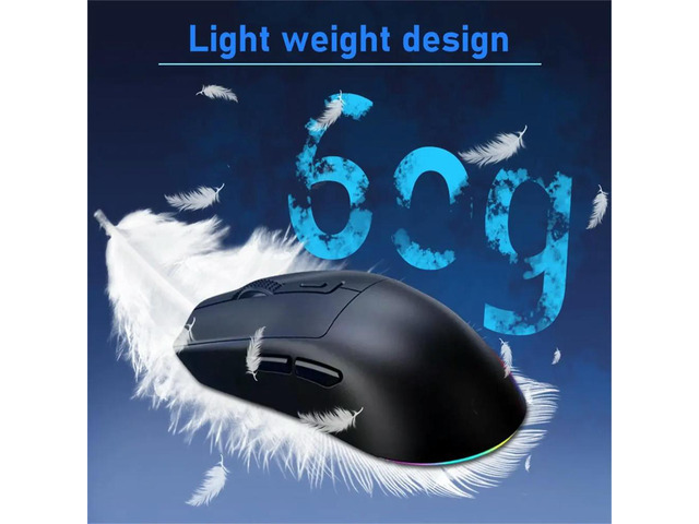 Rechargeable Gaming Mouse with Charging Dock Bluetooth 2.4G Dual Mode Backlight Ergonomic Design Game Mouse B