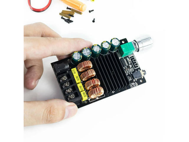 200W Bluetooth 5.0 Amplifier Board TPA3116D2 100W+100W Stereo Dual Channel Amp Board Audio Receiver for Home DIY Speakers