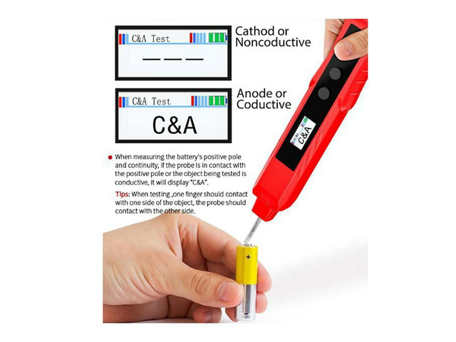 HR50 Contact AC Voltage Tester Digital Voltage Detector Pen AC 500V Electric Pen with LCD Display Sound Light Alarm