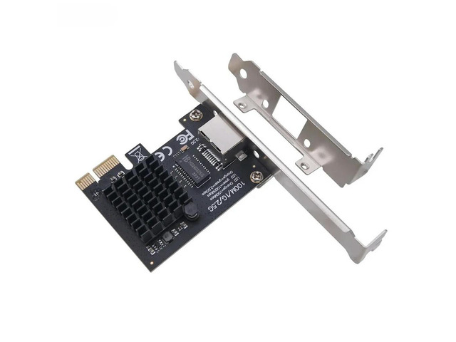 2.5Gb Network Card PCI Express X1 To RJ45 Port Gigabit Ethenet Network Cards 2500Mbps RTL8125BG Chip PCIE LAN Card + Low Bracket