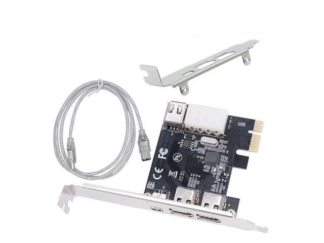 PCI-E 1X To 16X 1394 DV Video Capture Card with 6 Pin To 4 Pin Firewire Adapter 3 Ports Free Driver Desktop Computer Accessory