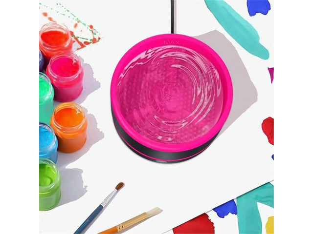 Electric Paint Brush Cleaner Rinse Cup with 3mode,USB Artist Brush Cleaning Washer Rinser for Acrylic,Gouache Painting B