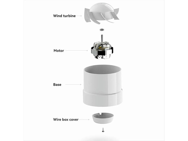 4 Inch in-Line Extractor Fan Low Noise Air Blower Fan Bathroom Kitchen Fan Wind Volume