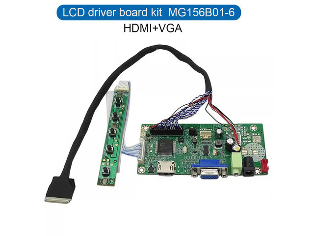 LCD driver board kit for CSOT MG1561B01-6 HDMI+VGA signal in lvds cable+keyboard