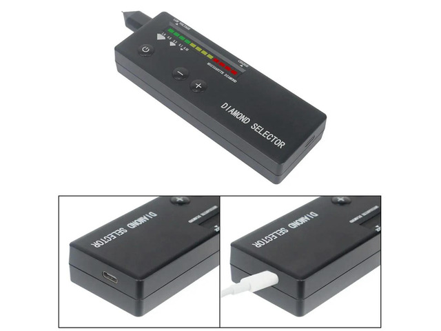 Rechargeable Diamond Tester Pen with UV Light High Accuracy Electronic Jewelry Gem Selector for Novice and Expert
