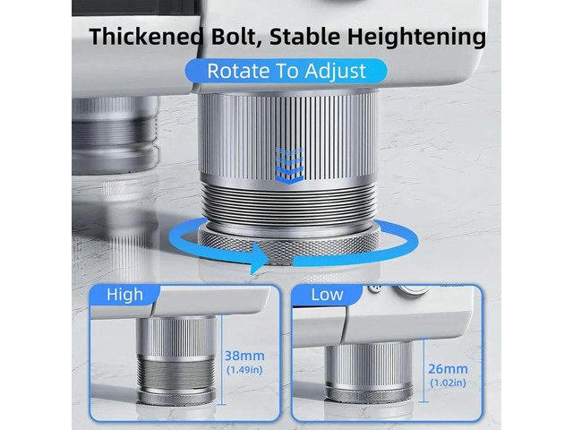 4 Pack Adjustable Microwave Riser Pads Heavy Duty Universal Appliance Feet for Microwave/Oven/Sofa/Furniture