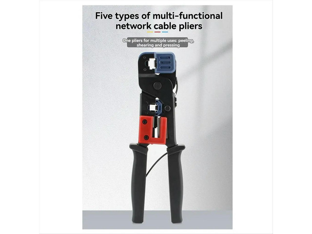 RJ45 RJ11 Crimp Tool with Cable Stripper - RJ45+RJ11 Strip & Crimp Tool - Crimp Tool, TAA (RJ4511TOOL)