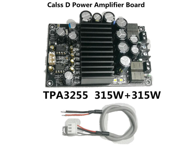 DC 48V TPA3255 Digital 2.0 Channel 600W Audio Power Amplifier Board HIFI Stereo 300W*2 Class D Amplifier