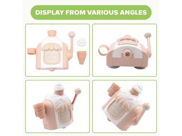 Ice Cream Foam Machine Car Bath Toys Toddler Ice Cream Maker Bubble Foam Play Machine Powerful Suction B