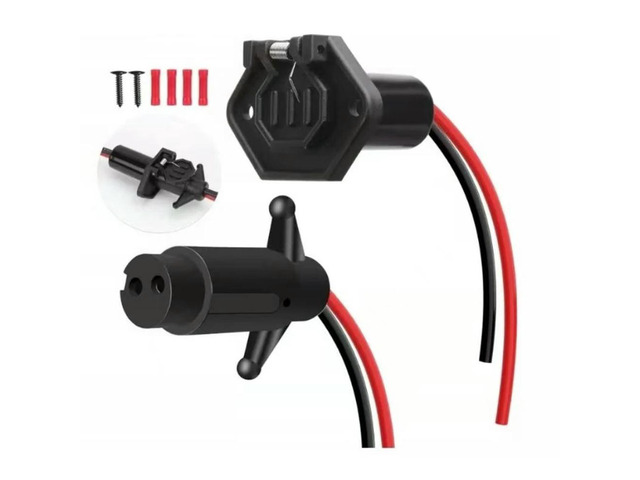 Marine-Grade Waterproof 12V Fishing Boat Trolling Plug, 1Set Plug-In Type, For Electric Boat Cruising Plugs And Sockets
