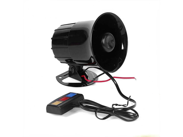 12V Car Motocycle 3 Tone Siren Loud Auto Horn Loudspeaker Electric Ambulance Alarm Sound Speakers 110dB Universal