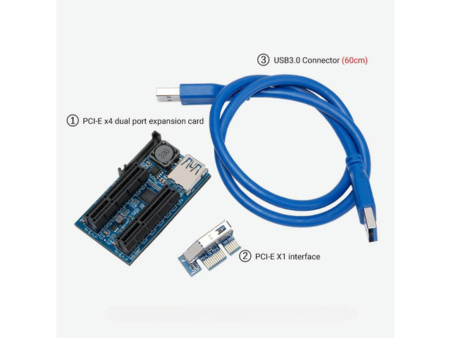 Add On Card PCI Express USB 3.0 Adapter PC Components Extender PCIE Riser PCI-E Card Riser PCI E Riser for Video Card