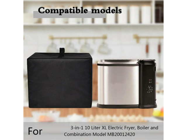 Heavy Duty Deep Fryer Cover Heat-Resistant Waterproof Dust Protective Electric Fryer Case for Masterbuilt 3 Fryer
