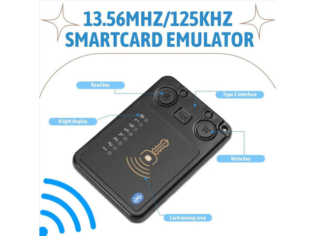 8 Slots 13.56MHZ/125KHZ Chameleonu Contactless card Emulator Compliant to NFC Tool for RFID System 73x50mm