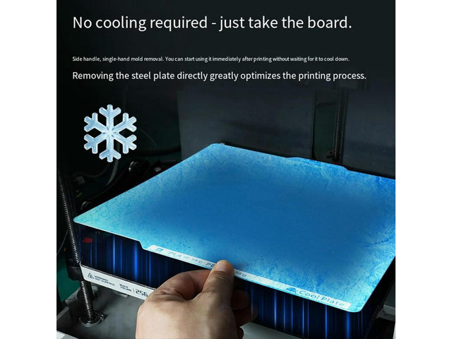 For X1/P1P/A1 Cool Plate Build Plate Double-Sided Plate Spring Steel Sheet 256x256mm Heat Bed 3D Printer Part