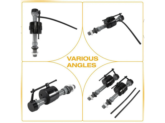 2 Pcs Universal Toilet Fill Valve Replacement Kit, Fill Valve2-Inch Flappe, Adjustable Toilet Repair Kit Inside Tank,