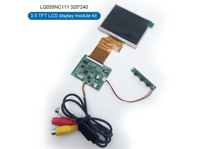 3.5 TFT LCD display module kit LQ035NC111 320*240 2 way AV in driver board for car reversing system, industry, instrument