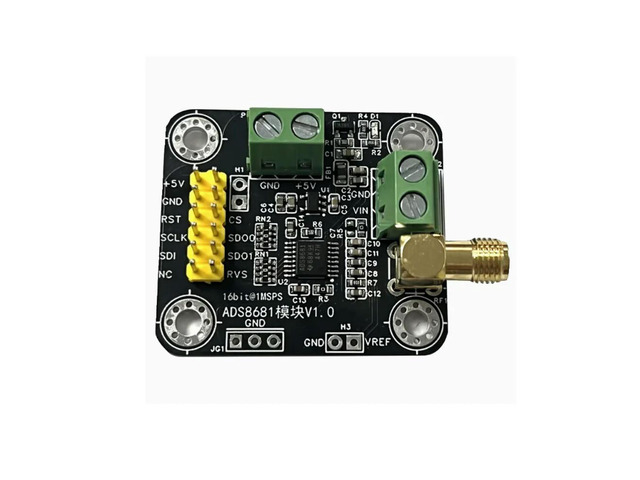 ADS8681 module analog-to-digital converter 16 bit ADC data acquisition sampling rate 1MSPS supports single and dual stage