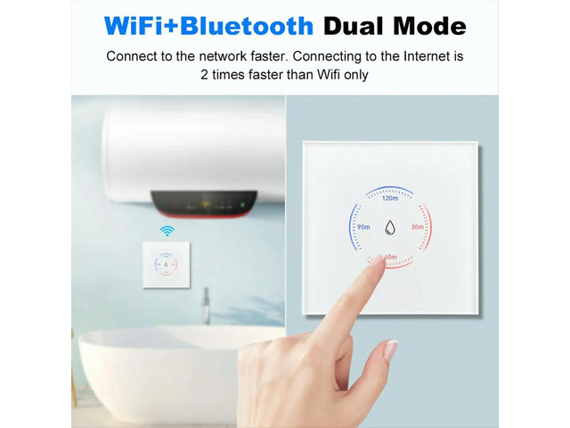 Tuya EU Water Heater Boiler Switch 40A 8000W Life App Control Switch Works for Alexa Google Home B