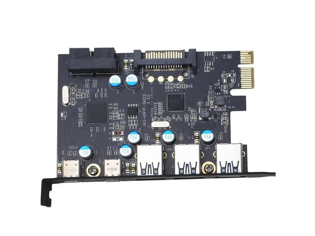 PCIE To 5 Ports USB3.0 Converter Dual Ports USB3.1 Type-c PCI Express Expansion Card Internal USB 3.0 for Mac Pro Fresco Fl1100
