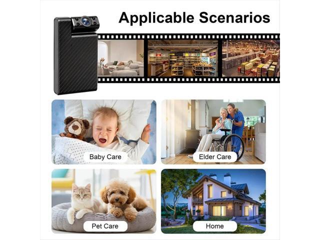 Mini Camera Rotatable Lens Camcorder,HD Video,IR Night Vision Home Security Surveillance Cam
