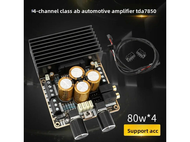 7850 Amplifier Board 4-Channel ACC Connected Car Grade AB Class Amplifier Module DIY Stereo 4*80W Car Audio