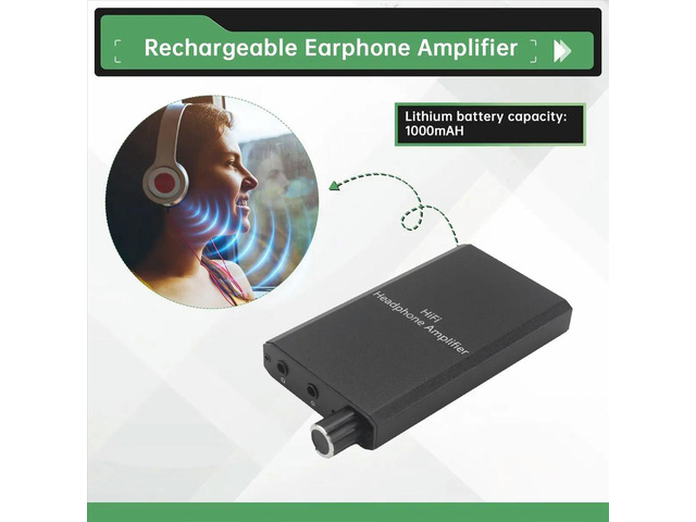 300 Headphone Amplifier HiFi Earphone Amplifier 3.5mm AUX Input Output Rechargeable Amp for MP4 Mobile Phone